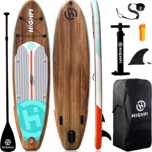 Inflatable Stand Up Paddle Board for Youth and Adults – Wide Sup with Premium Accessories, Blow Up Paddleboard for Surfing, Fishing, Yoga & More
